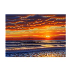 Nature s Sunset Over Beach Crystal Sticker (a4)