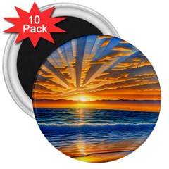 Sunset Scenic View Photography 3  Magnets (10 Pack)  by GardenOfOphir