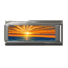 Sunset Scenic View Photography Superlink Italian Charm (9mm) by GardenOfOphir