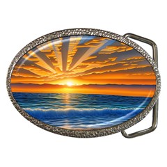 Sunset Scenic View Photography Belt Buckles by GardenOfOphir