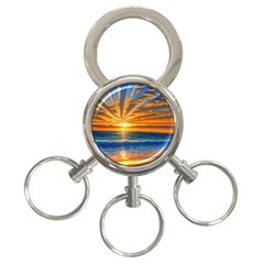 Sunset Scenic View Photography 3-ring Key Chain by GardenOfOphir