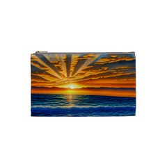 Sunset Scenic View Photography Cosmetic Bag (small) by GardenOfOphir