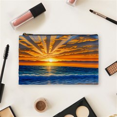 Sunset Scenic View Photography Cosmetic Bag (medium) by GardenOfOphir