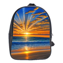 Sunset Scenic View Photography School Bag (large) by GardenOfOphir