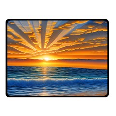 Sunset Scenic View Photography One Side Fleece Blanket (small) by GardenOfOphir