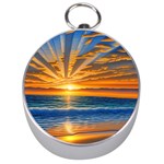 Sunset Scenic View Photography Silver Compasses Front