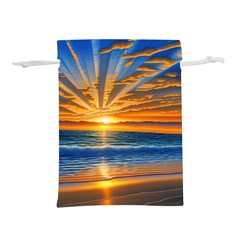 Sunset Scenic View Photography Lightweight Drawstring Pouch (l) by GardenOfOphir