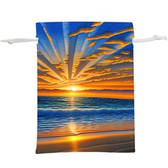 Sunset Scenic View Photography Lightweight Drawstring Pouch (xl) by GardenOfOphir