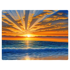 Sunset Scenic View Photography Premium Plush Fleece Blanket (extra Small)