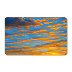 Orange Sunset On The Beach Magnet (rectangular) by GardenOfOphir