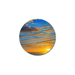 Orange Sunset On The Beach Golf Ball Marker (4 Pack) by GardenOfOphir