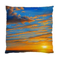 Orange Sunset On The Beach Standard Cushion Case (one Side) by GardenOfOphir