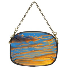 Orange Sunset On The Beach Chain Purse (two Sides) by GardenOfOphir