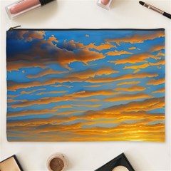 Orange Sunset On The Beach Cosmetic Bag (xxxl) by GardenOfOphir