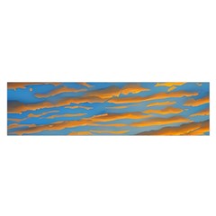 Orange Sunset On The Beach Oblong Satin Scarf (16  X 60 ) by GardenOfOphir