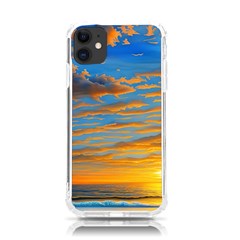 Orange Sunset On The Beach Iphone 11 Tpu Uv Print Case