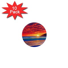 Sunset Over The Ocean 1  Mini Magnet (10 Pack)  by GardenOfOphir