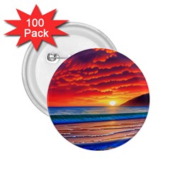 Sunset Over The Ocean 2 25  Buttons (100 Pack)  by GardenOfOphir