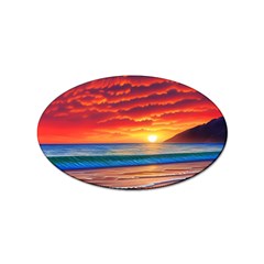 Sunset Over The Ocean Sticker Oval (10 Pack) by GardenOfOphir