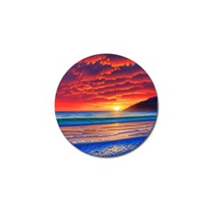 Sunset Over The Ocean Golf Ball Marker (4 Pack) by GardenOfOphir