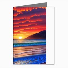 Sunset Over The Ocean Greeting Cards (pkg Of 8) by GardenOfOphir