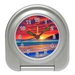 Sunset Over The Ocean Travel Alarm Clock Front