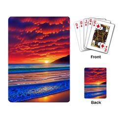 Sunset Over The Ocean Playing Cards Single Design (rectangle) by GardenOfOphir