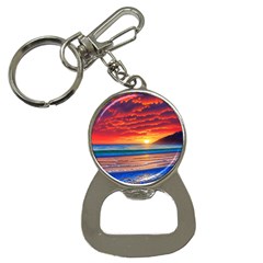 Sunset Over The Ocean Bottle Opener Key Chain by GardenOfOphir