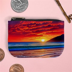 Sunset Over The Ocean Mini Coin Purse by GardenOfOphir