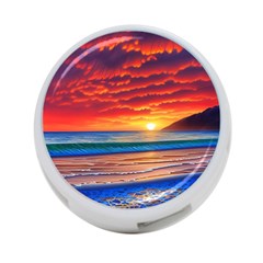 Sunset Over The Ocean 4-port Usb Hub (one Side) by GardenOfOphir