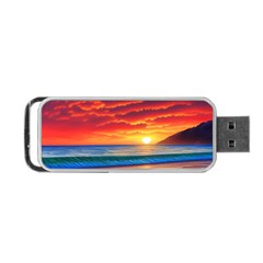 Sunset Over The Ocean Portable Usb Flash (one Side) by GardenOfOphir