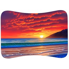 Sunset Over The Ocean Velour Seat Head Rest Cushion by GardenOfOphir