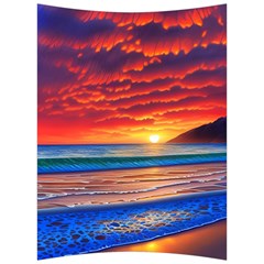 Sunset Over The Ocean Back Support Cushion by GardenOfOphir