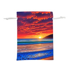 Sunset Over The Ocean Lightweight Drawstring Pouch (s) by GardenOfOphir