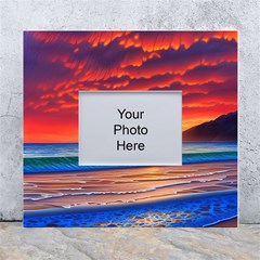 Sunset Over The Ocean White Wall Photo Frame 5  X 7  by GardenOfOphir