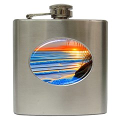 Tropical Sunset Hip Flask (6 Oz) by GardenOfOphir