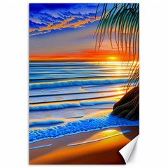 Tropical Sunset Canvas 12  X 18  by GardenOfOphir