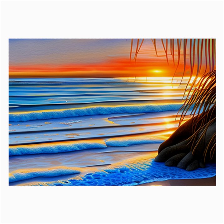 Tropical Sunset Large Glasses Cloth (2 Sides)