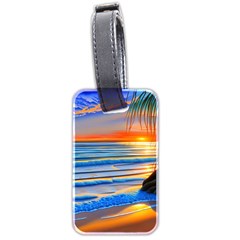 Tropical Sunset Luggage Tag (two Sides) by GardenOfOphir