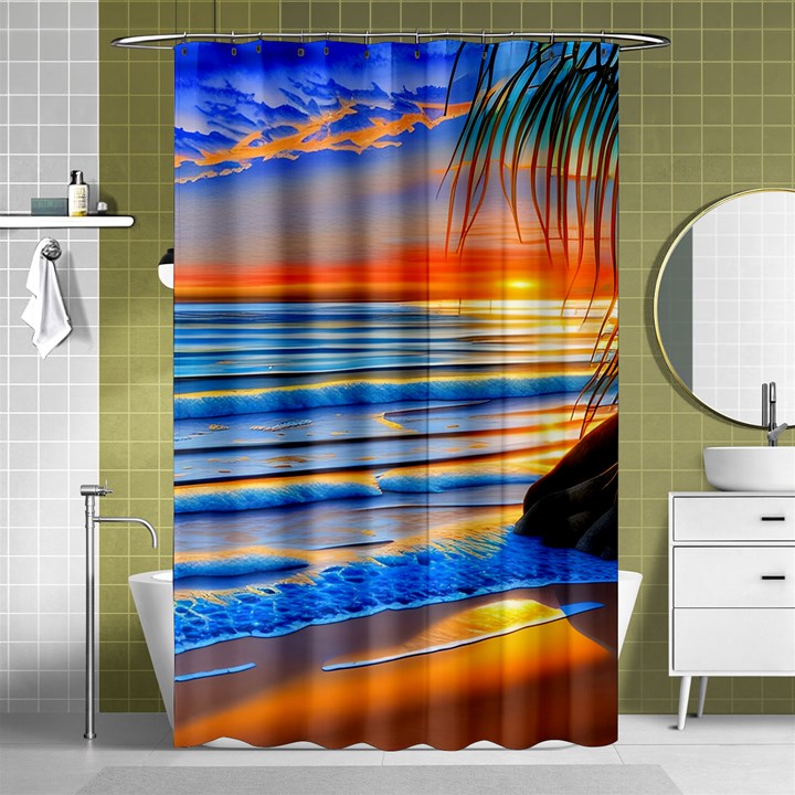 Tropical Sunset Shower Curtain 48  x 72  (Small) 