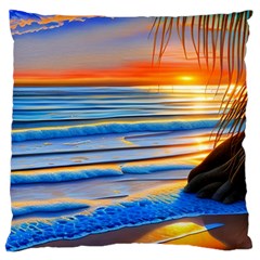 Tropical Sunset Large Cushion Case (two Sides) by GardenOfOphir