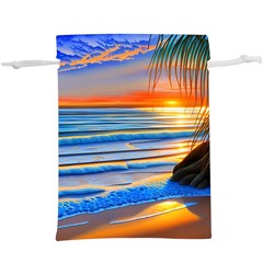 Tropical Sunset Lightweight Drawstring Pouch (xl) by GardenOfOphir