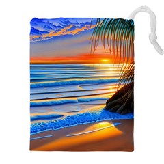 Tropical Sunset Drawstring Pouch (4xl) by GardenOfOphir