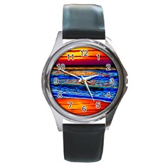 Island Dreams Round Metal Watch by GardenOfOphir