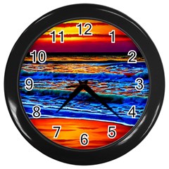 Island Dreams Wall Clock (black) by GardenOfOphir