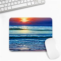 Sunset Beach Waves Small Mousepad