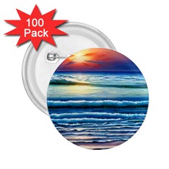 Sunset Beach Waves 2.25  Buttons (100 pack) 