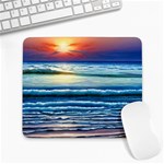 Sunset Beach Waves Large Mousepad Front