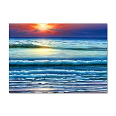 Sunset Beach Waves Sticker A4 (10 Pack) by GardenOfOphir