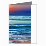 Sunset Beach Waves Greeting Cards (Pkg of 8) Left